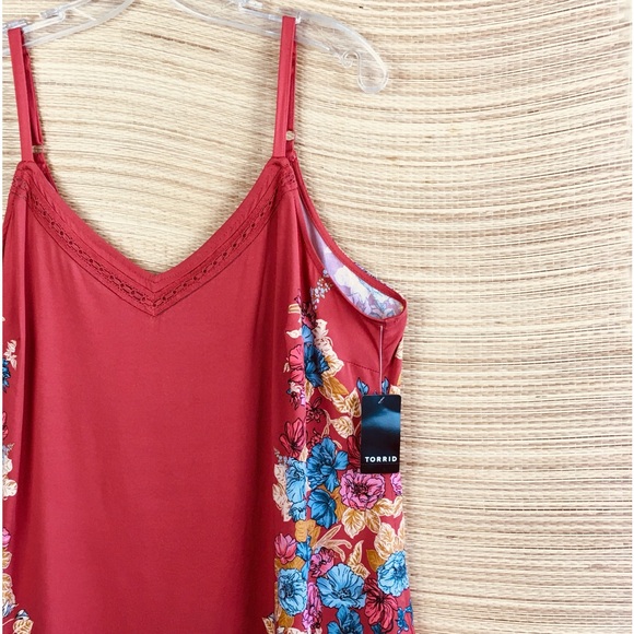 NWT Torrid Ava Stretch Challis With Lace Trim Cami Size 2 or 2X (18-20) - Picture 5 of 10